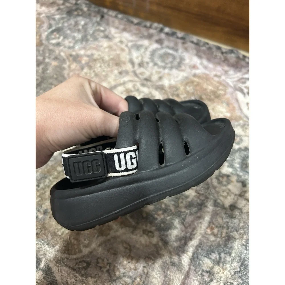 UGG Australia Toddler Sport Yeah Slide Logo Slip-On Slide Black Unisex Size 8T